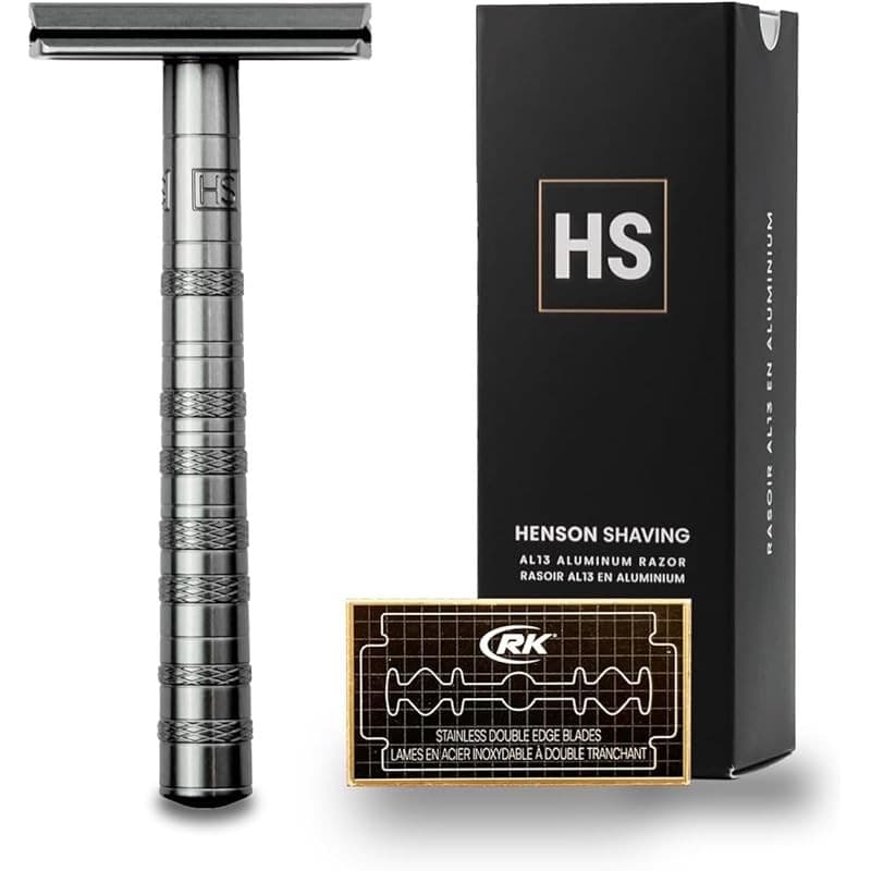 อ่อนโยนต่อผิว Henson Shaving Al13 Shaver Mild (Dim Grey) พร้อมใบมีดสํารอง 5 ใบ รุ่น ก่อสร้างแม่นยํา มาตรฐานการบินและอวกา